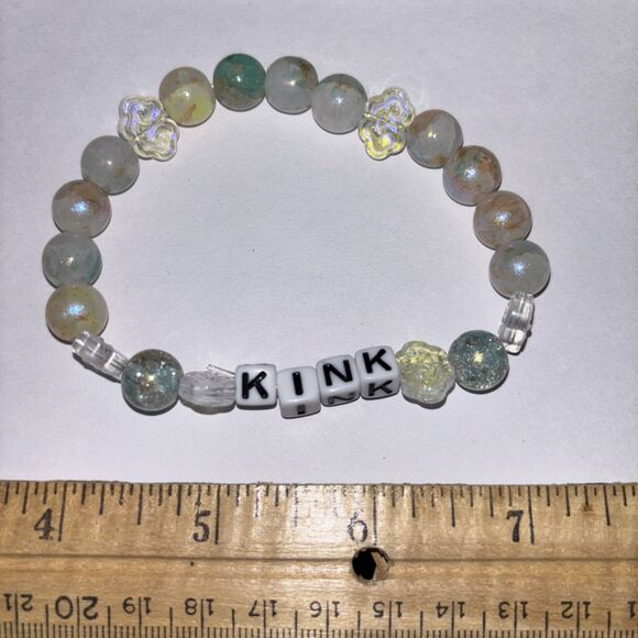 Multicolor “Kink” Bracelet Adult Humor Beaded Handmade Naughty Accessories - Picture 3 of 3